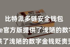 比特派多链安全钱包  Bitpie官方版提供了浅陋的数字金钱贬责劳动